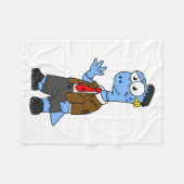 Ein Cartoon Brontosaurier verkleidete sich als Fra Fleecedecke (Vorderseite (Horizontal))