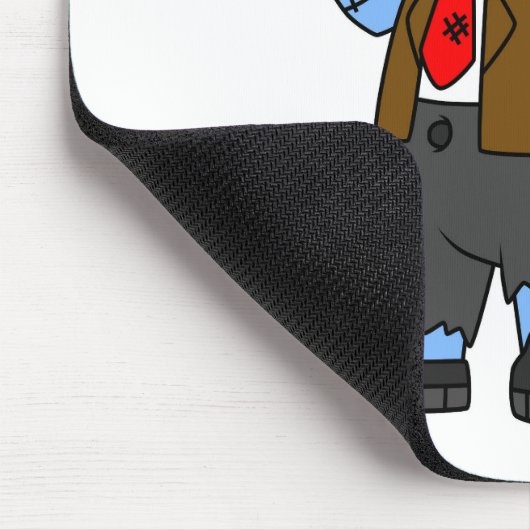 Ein Cartoon Brontosaurier verkleidete sich als Fra Mousepad (Ecke)