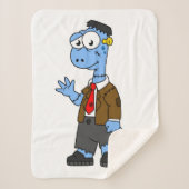 Ein Cartoon Brontosaurier verkleidete sich als Fra Sherpadecke (Vorderseite)