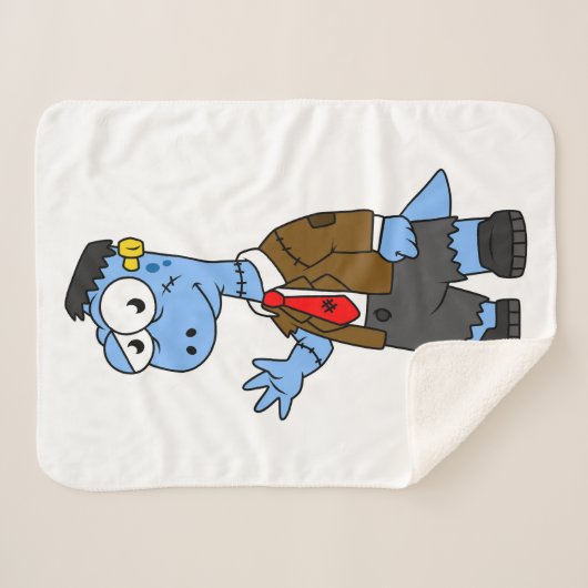 Ein Cartoon Brontosaurier verkleidete sich als Fra Sherpadecke (Vorderseite (Horizontal))