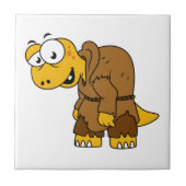 Ein Cartoon Dinosaurier Hunchback. Fliese (Vorderseite)