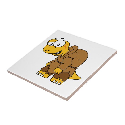 Ein Cartoon Dinosaurier Hunchback. Fliese (Seite)