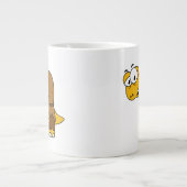 Ein Cartoon Dinosaurier Hunchback. Jumbo-Tasse (Vorderseite)