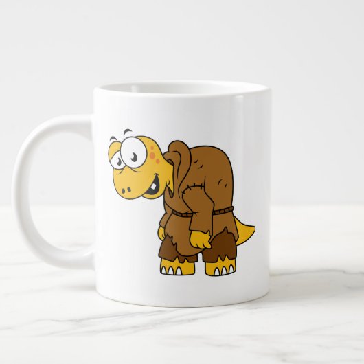 Ein Cartoon Dinosaurier Hunchback. Jumbo-Tasse (Links)