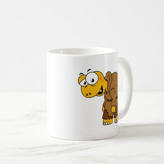 Ein Cartoon Dinosaurier Hunchback. Kaffeetasse (VorderseiteRechts)