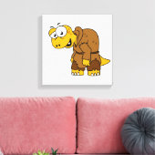 Ein Cartoon Dinosaurier Hunchback. Leinwanddruck (Insitu (Wohnzimmer))