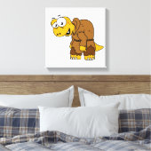 Ein Cartoon Dinosaurier Hunchback. Leinwanddruck (Insitu (Schlafzimmer))