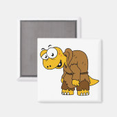 Ein Cartoon Dinosaurier Hunchback. Magnet (Vorderseite/Rückseite)