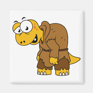 Ein Cartoon Dinosaurier Hunchback. Magnet