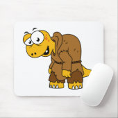 Ein Cartoon Dinosaurier Hunchback. Mousepad (Mit Mouse)