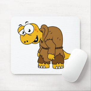 Ein Cartoon Dinosaurier Hunchback. Mousepad