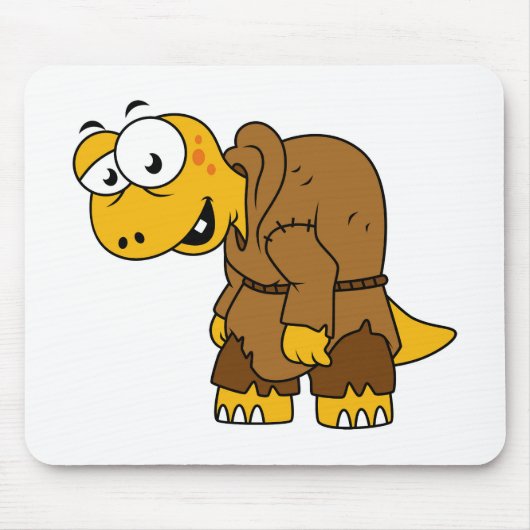 Ein Cartoon Dinosaurier Hunchback. Mousepad (Vorne)
