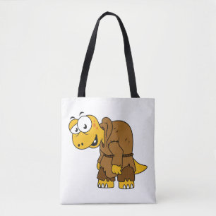 Ein Cartoon Dinosaurier Hunchback. Tasche