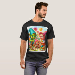 ein Cartoon eines Monsters mit Hut und Kind T-Shirt
