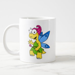 Ein Cartoon Fairysaur Dinosaurier. Jumbo-Tasse