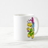 Ein Cartoon Fairysaur Dinosaurier. Kaffeetasse (VorderseiteRechts)