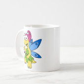 Ein Cartoon Fairysaur Dinosaurier. Kaffeetasse (Vorderseite Links)