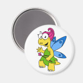 Ein Cartoon Fairysaur Dinosaurier. Magnet (Vorderseite/Rückseite)