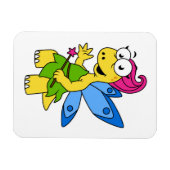Ein Cartoon Fairysaur Dinosaurier. Magnet (Horizontal)