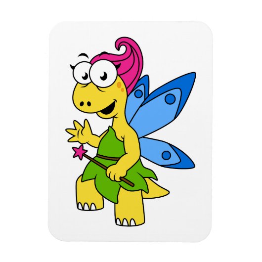Ein Cartoon Fairysaur Dinosaurier. Magnet (Vertikal)