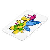 Ein Cartoon Fairysaur Dinosaurier. Magnet (Linke Seite)