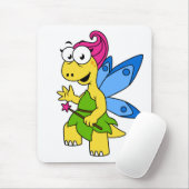 Ein Cartoon Fairysaur Dinosaurier. Mousepad (Mit Mouse)