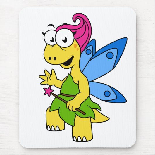 Ein Cartoon Fairysaur Dinosaurier. Mousepad (Vorne)
