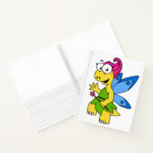 Ein Cartoon Fairysaur Dinosaurier. Notizblock (Innenseite)