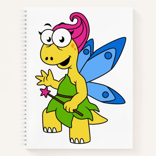 Ein Cartoon Fairysaur Dinosaurier. Notizblock (Vorderseite)