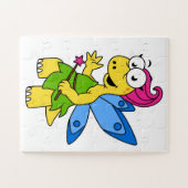 Ein Cartoon Fairysaur Dinosaurier. Puzzle (Horizontal)