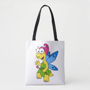 Ein Cartoon Fairysaur Dinosaurier. Tasche