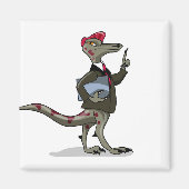 Ein Cartoon Iguanodon Clerk. Magnet (Vorne)