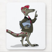 Ein Cartoon Iguanodon Clerk. Mousepad (Vorne)