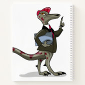 Ein Cartoon Iguanodon Clerk. Notizblock (Rückseite)