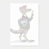 Ein Cartoon Iguanodon Clerk. Post-it Klebezettel (Vorderseite)