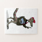 Ein Cartoon Iguanodon Clerk. Puzzle (Horizontal)