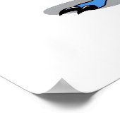 Ein Cartoon Iguanodon spielt Basketball. Poster (Ecke)