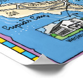 Ein Cartoon-Karte des Hafens von Gouverneur Bahama Poster (Ecke)