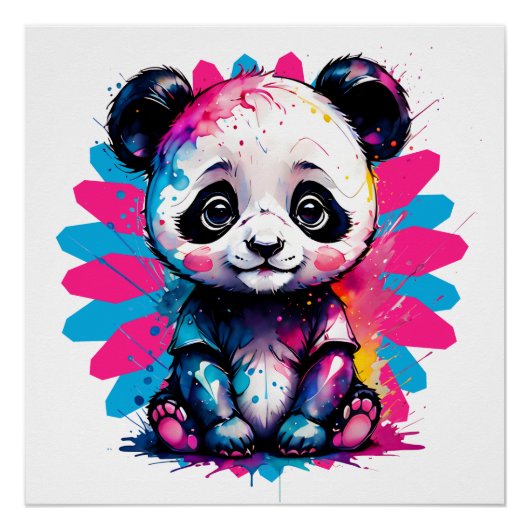 Ein Cartoon Panda no 1 Glossy Poster (Vorderseite)