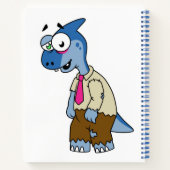Ein Cartoon Parasaurolophus, der als Zombie verkle Notizblock (Rückseite)