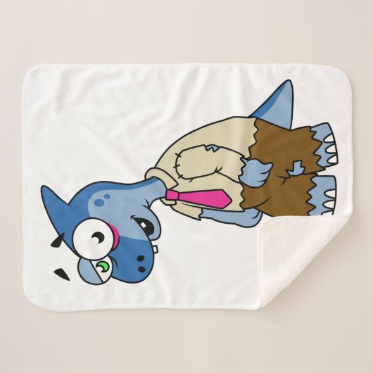 Ein Cartoon Parasaurolophus, der als Zombie verkle Sherpadecke (Vorderseite (Horizontal))