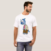 Ein Cartoon Parasaurolophus, der als Zombie verkle T-Shirt (Vorne ganz)