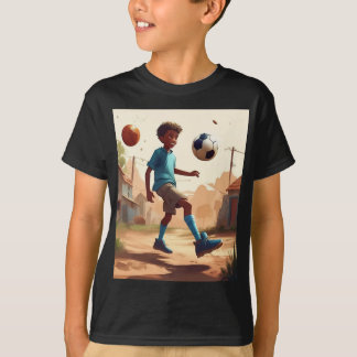 Ein Cartoon spielt Football-Design Kind T Shirt. T-Shirt