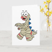 Ein Cartoon Stegosaurus verkleidete sich als Mama. Karte (Gelbe Blume)