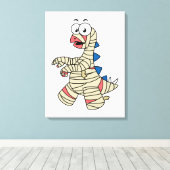 Ein Cartoon Stegosaurus verkleidete sich als Mama. Leinwanddruck (Insitu (Holzboden))