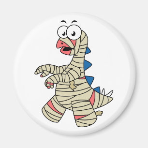 Ein Cartoon Stegosaurus verkleidete sich als Mama. Magnet