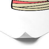 Ein Cartoon Stegosaurus verkleidete sich als Mama. Poster (Ecke)