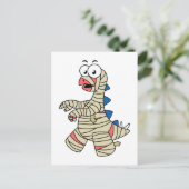 Ein Cartoon Stegosaurus verkleidete sich als Mama. Postkarte (Stehend Vorderseite)