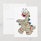Ein Cartoon Stegosaurus verkleidete sich als Mama. Postkarte (Vorne/Hinten)
