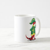 Ein Cartoon Tyrannosaur Rex verkleidet als Napoleo Kaffeetasse (VorderseiteRechts)
